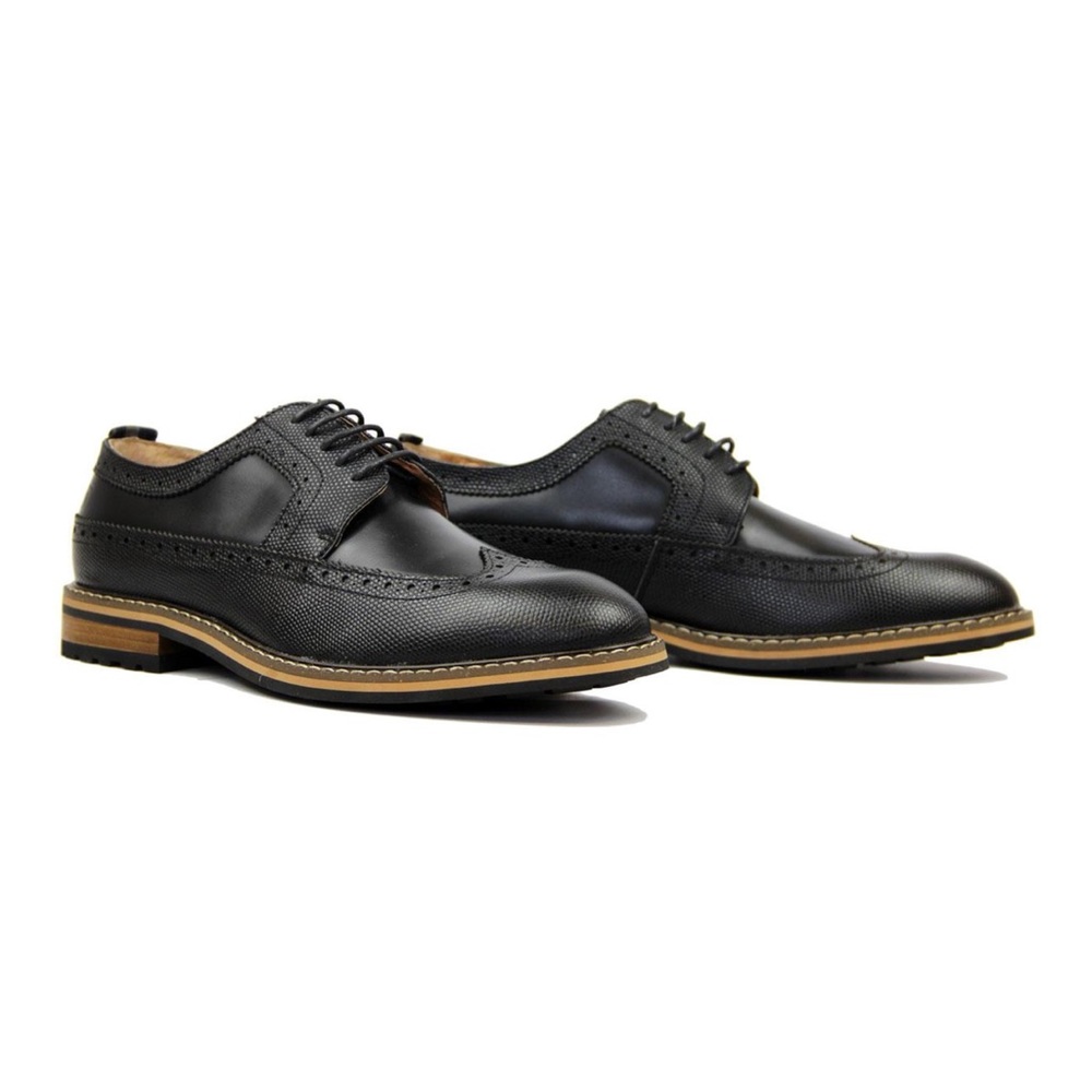 Peter Werth Turnmill Leather Wingtip Brogues Black Men’s 8